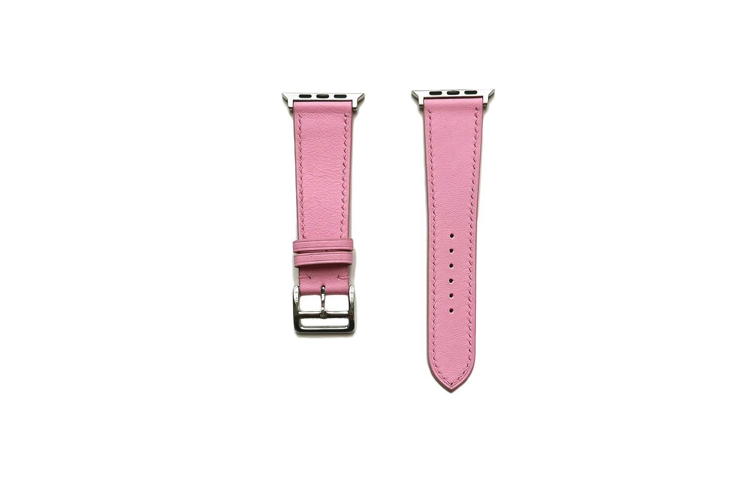 42/44/45MM Calfskin Leather Watch Strap - Pink