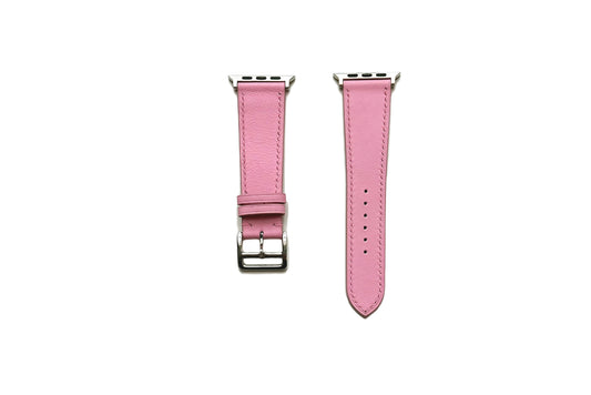 42/44/45MM Calfskin Leather Watch Strap - Pink