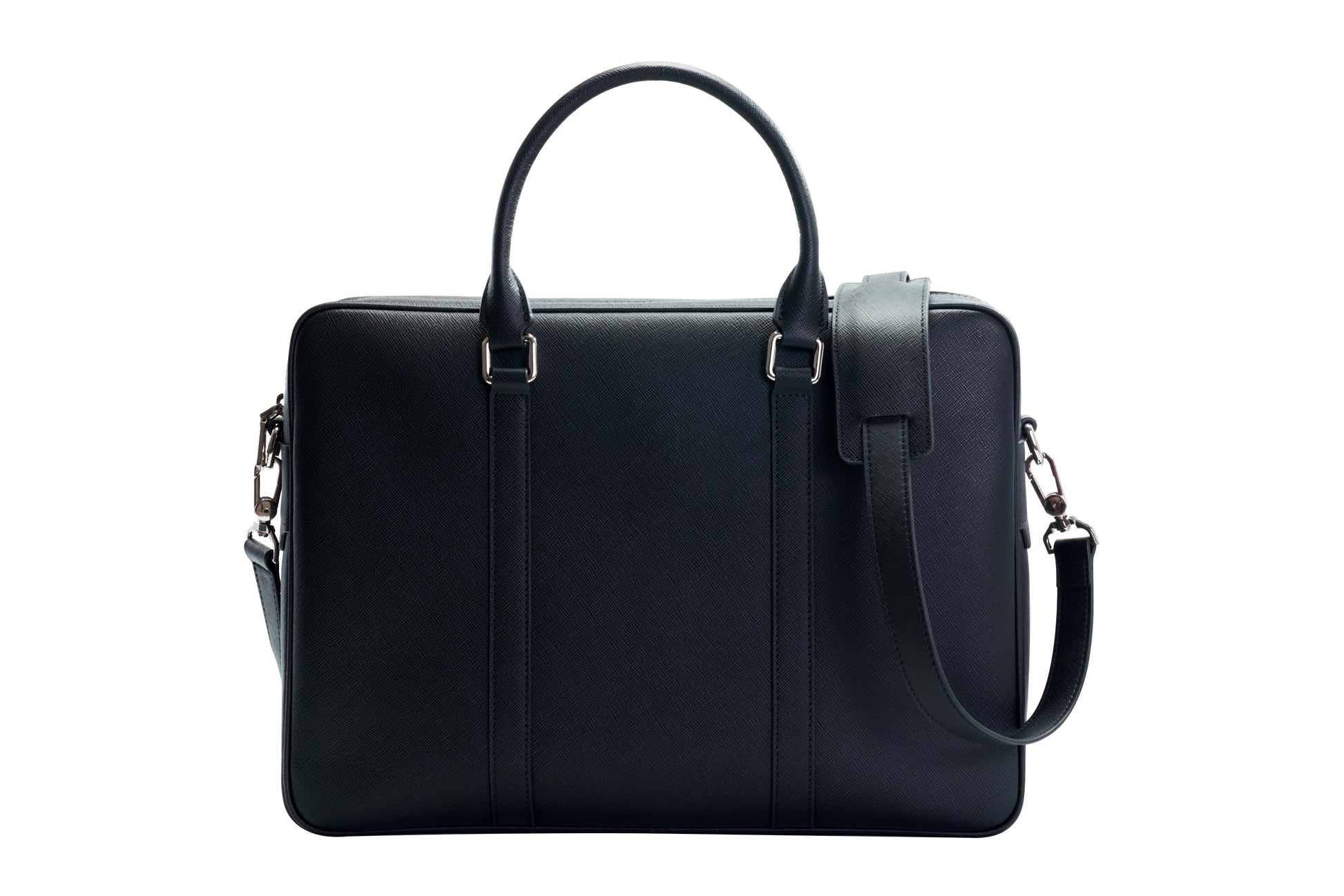 Full Grain Leather Briefcase - Black