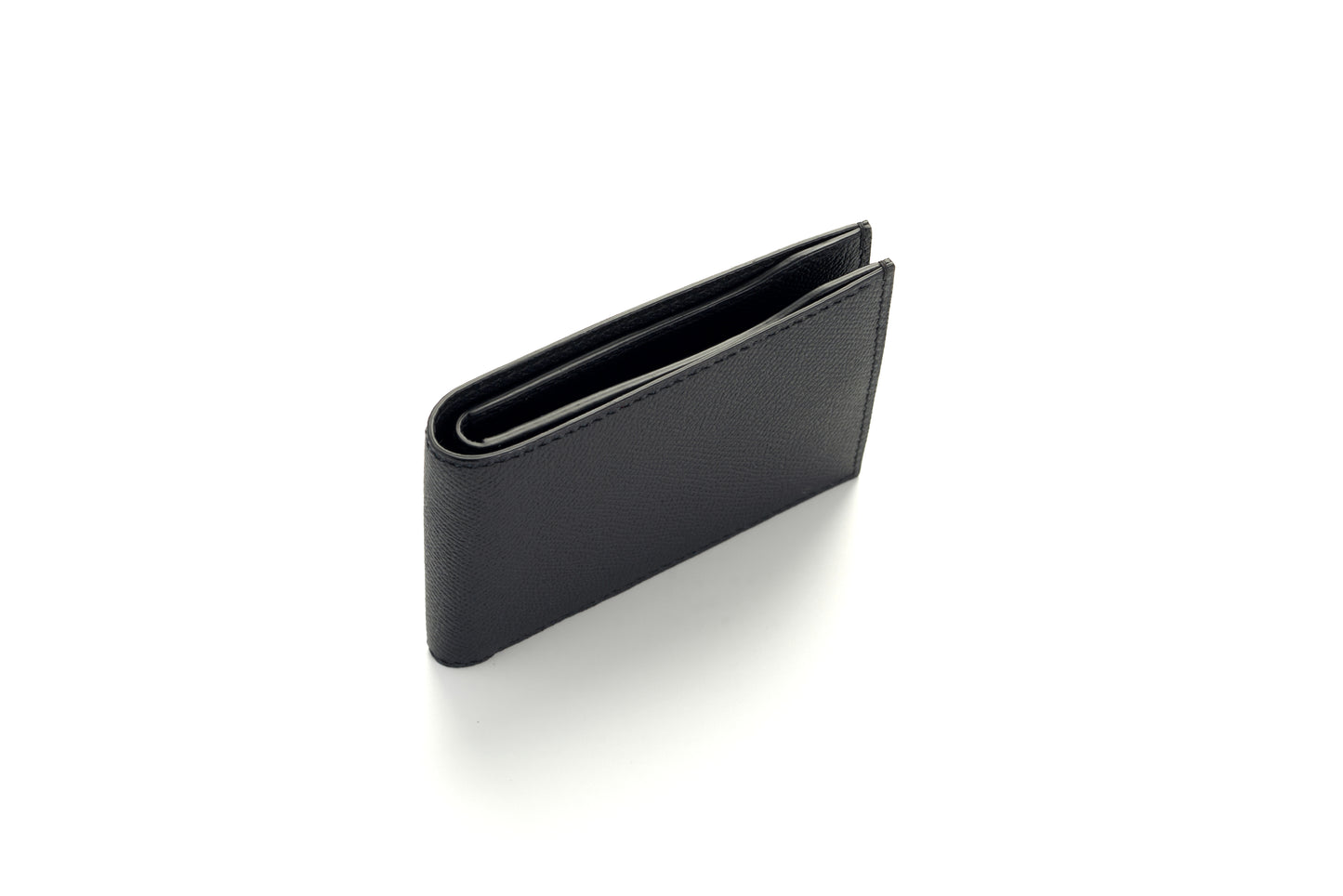 Calfskin Wallet - Black - 6-Pocket Slim