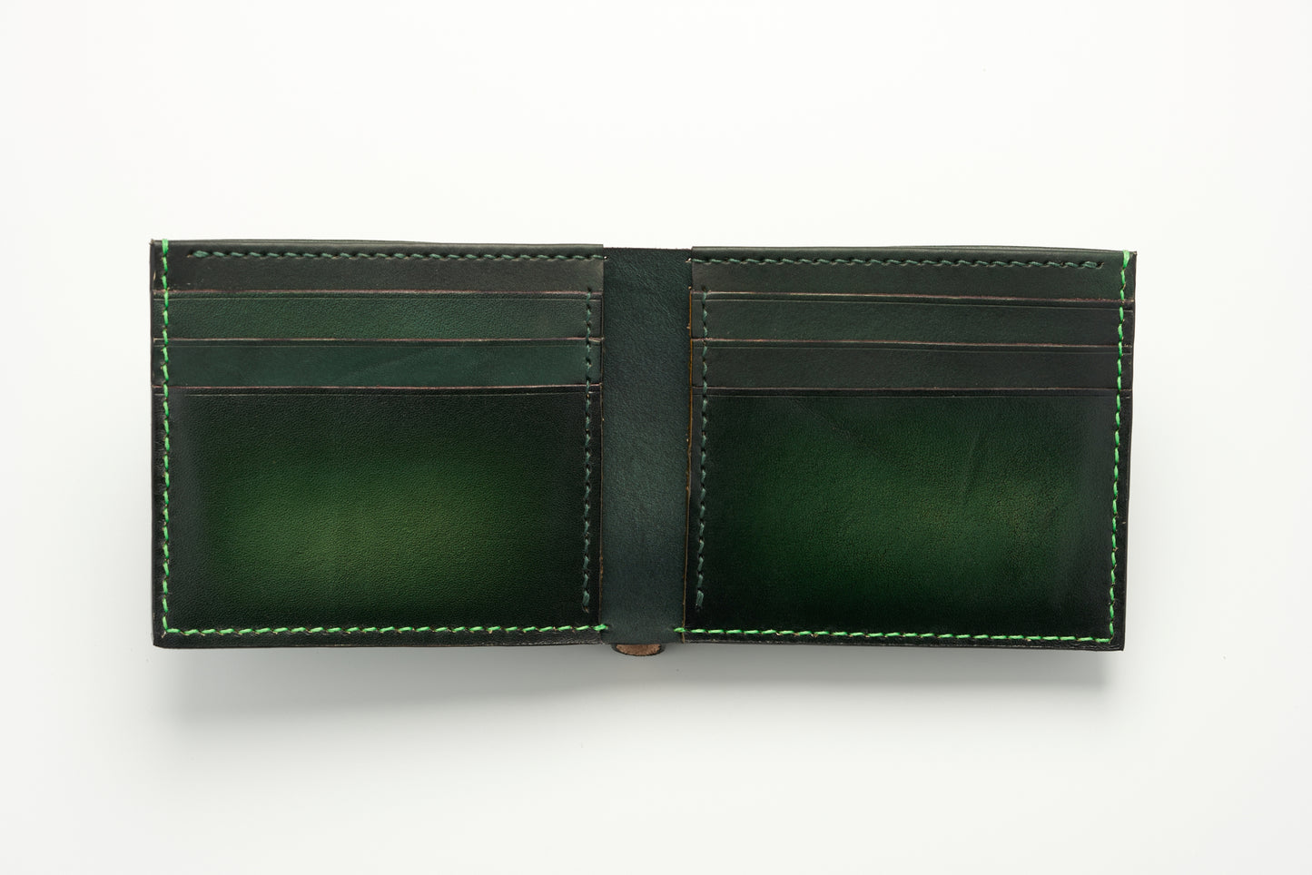 Viking Compass Leather Wallet - Green