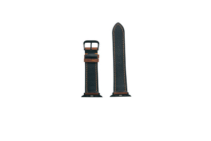 42/44/45MM Distressed Full Grain Leather Watch Strap - Brown 1