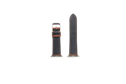 42/44/45MM Distressed Full Grain Leather Watch Strap - Brown 2