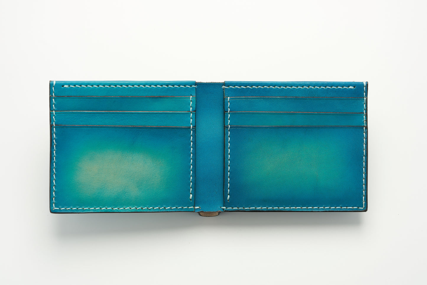 Viking Compass Leather Wallet - Blue