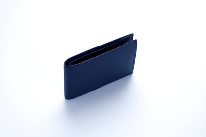 Calfskin Wallet - Navy Blue - 6-Pocket Slim