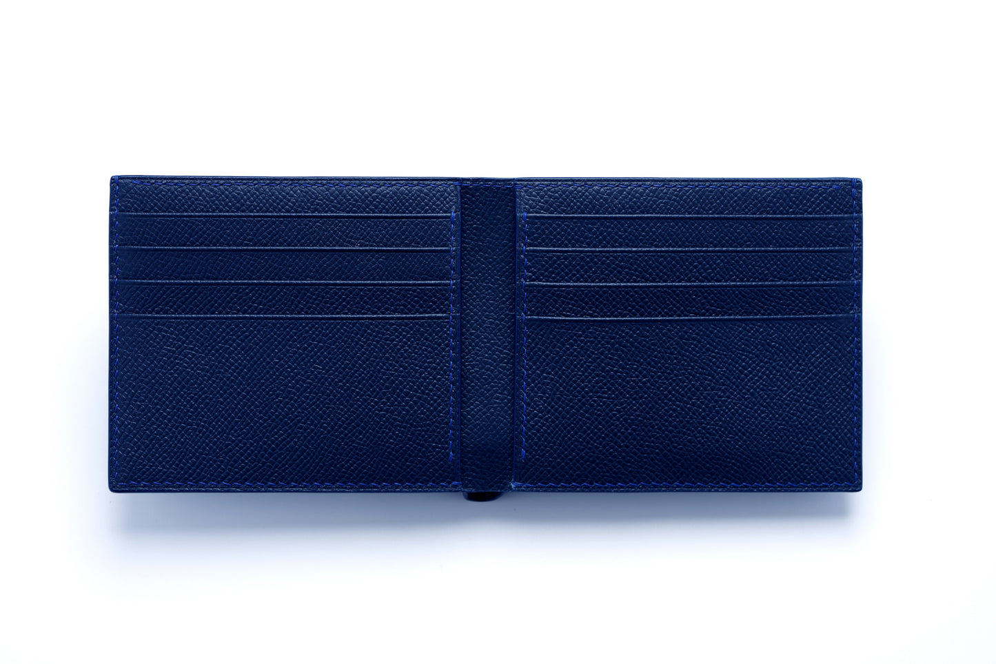 Calfskin Wallet - Navy Blue - 8-Pocket Slim