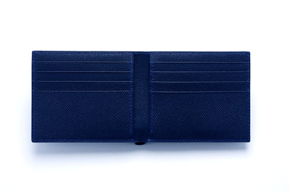 Calfskin Wallet - Navy Blue - 8-Pocket Slim