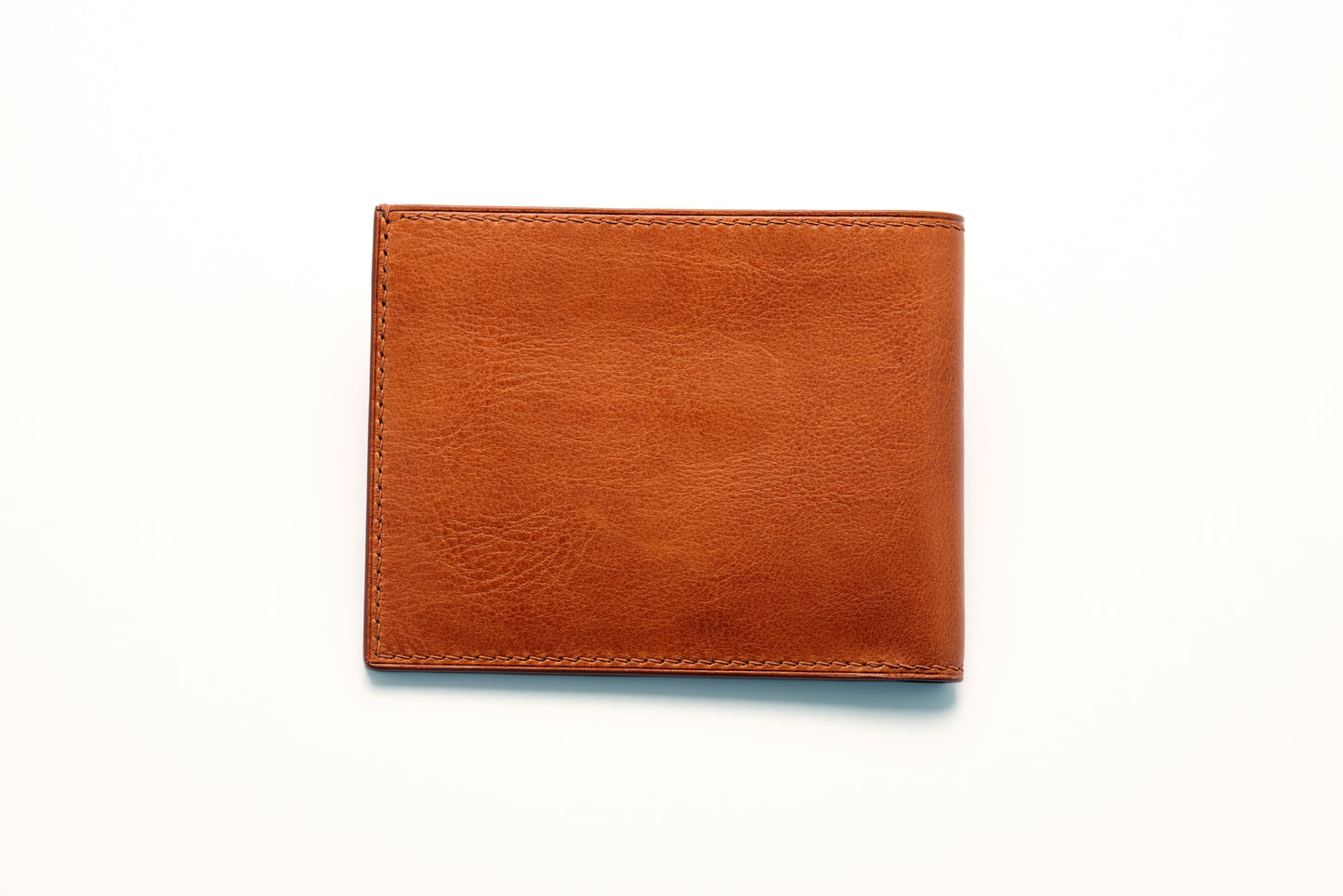 Vegetable Tanned Leather Wallet - Brown - 6-Pocket