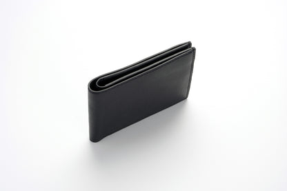 Vegetable Tanned Leather Wallet - Black - 8-Pocket