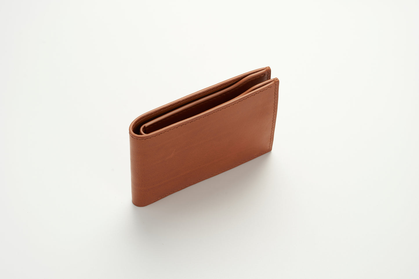 Vegetable Tanned Leather Wallet - Brown - 6-Pocket