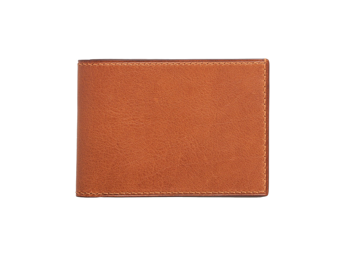Vegetable Tanned Leather Wallet - Brown Slim w/ID Window